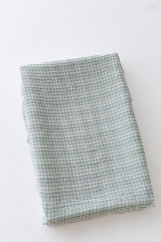 Coperchio da cambio del pannolino Tisu, Mint Gingham leggero
