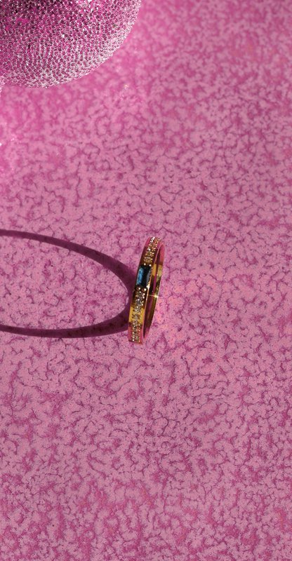 Orban - Half Eternity Pave guldring