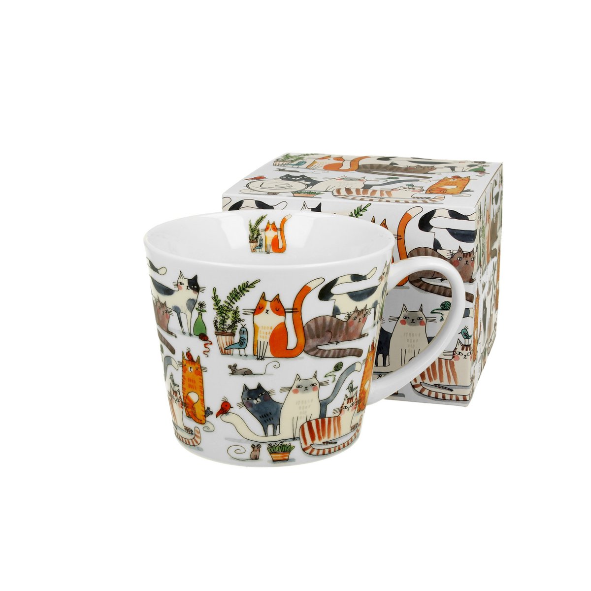 DUO CATS Mug, 600ml, LAZY CATS, giftbox