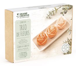 KIT CANDELE CON TRE FIORI