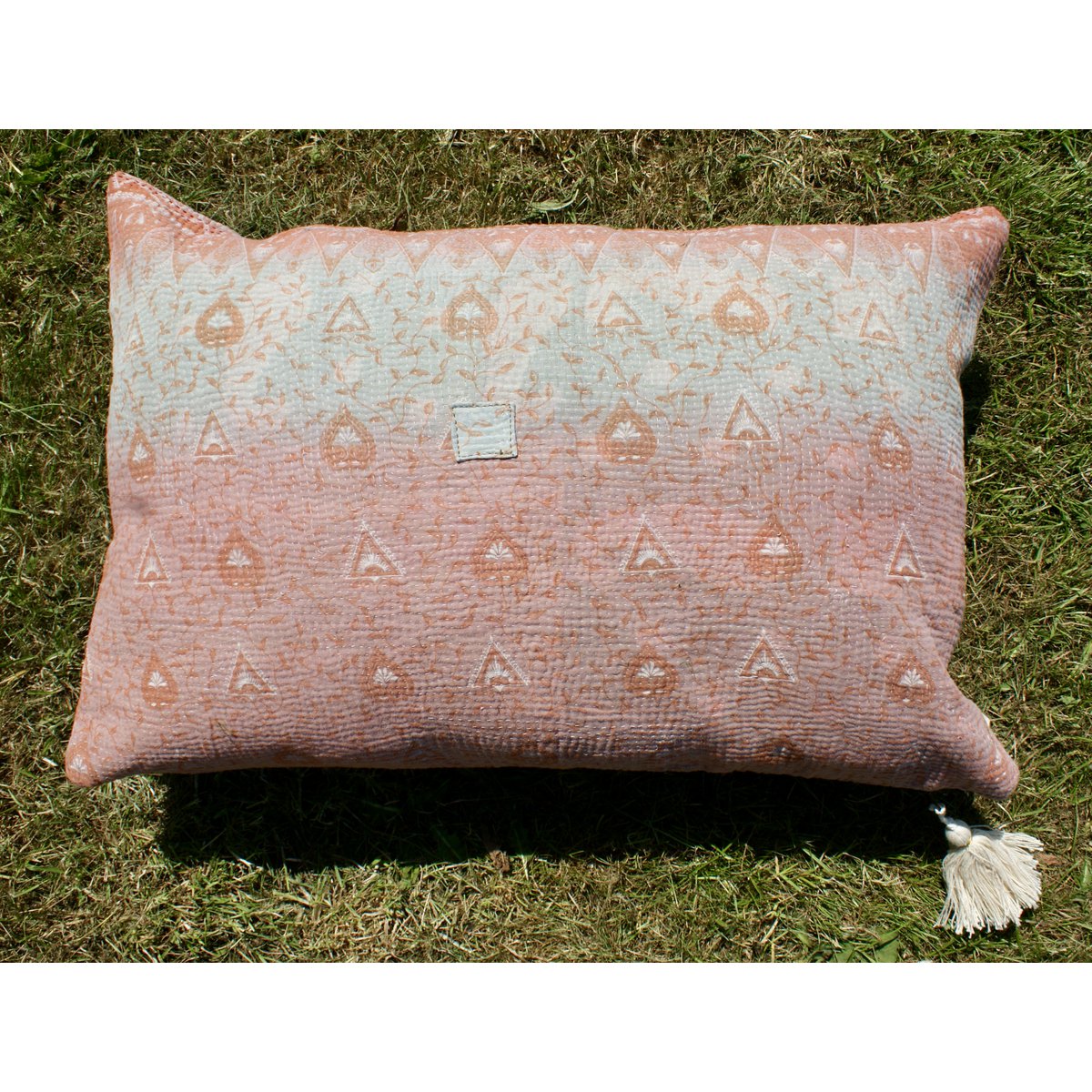 Cushion Cover Vintage Kantha 40x60 cm soft pink