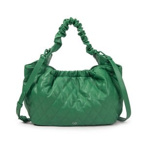 Vegan leather coat bag Emeraud green Carin