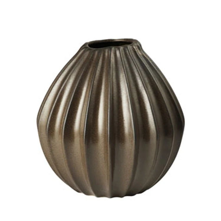 Vase Wide L - Antikbraun - 2 Stück