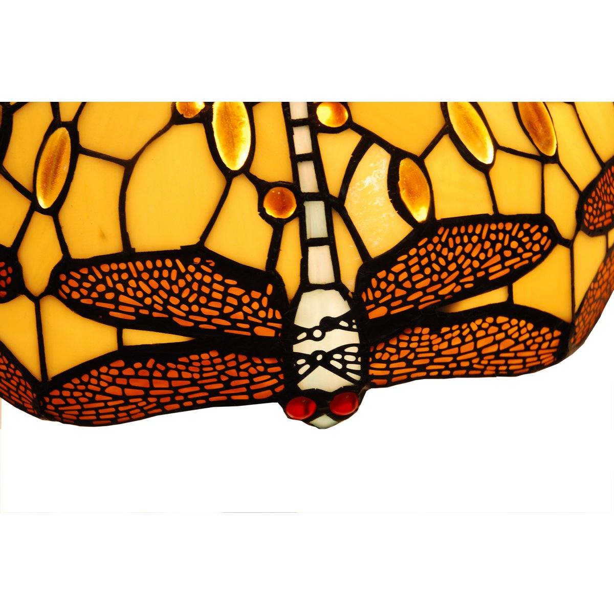 Large table lamp Tiffany rubber base diameter 40 cm Belle Amber series LG232320