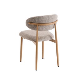 Dining room chair Celia Taupe Natural Santi
