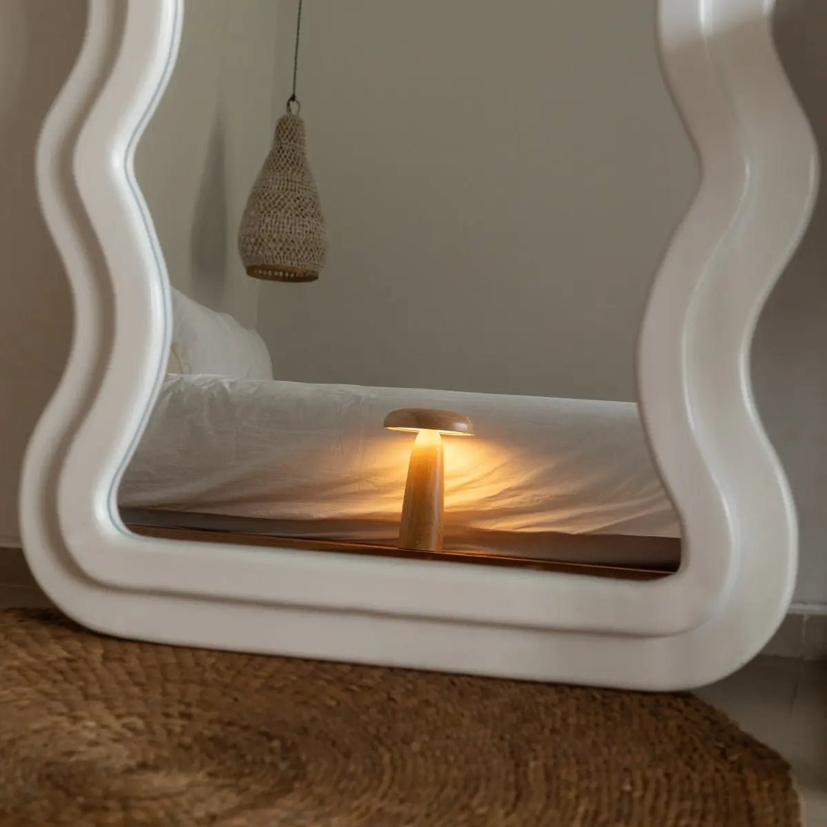 Lampe de table rechargeable en bois marron clair Lennart