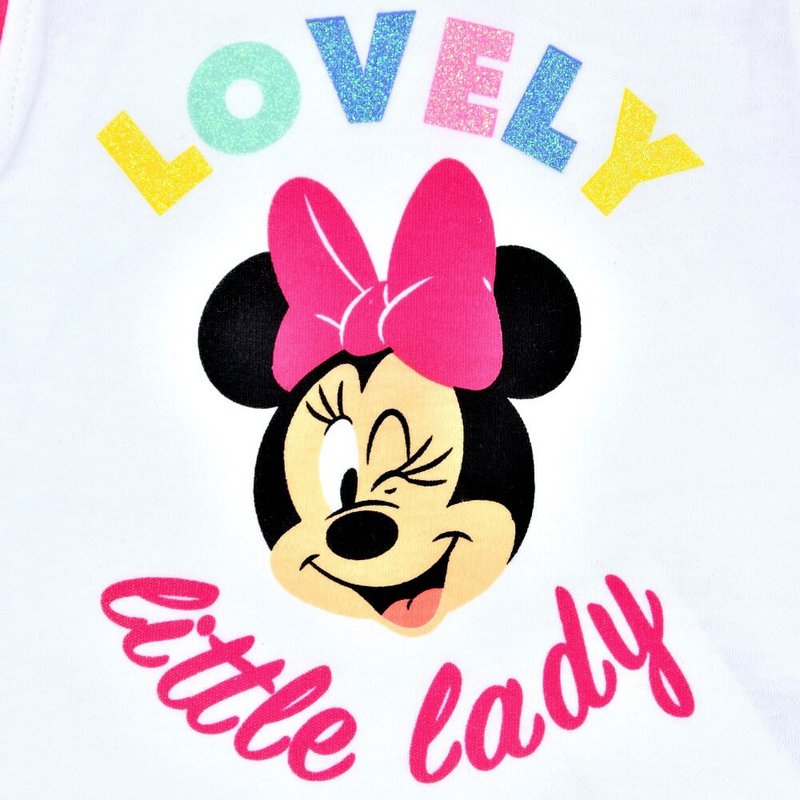 2 pcs. Disney Minnie Mouse Summer Set for Girls, Dark Pink