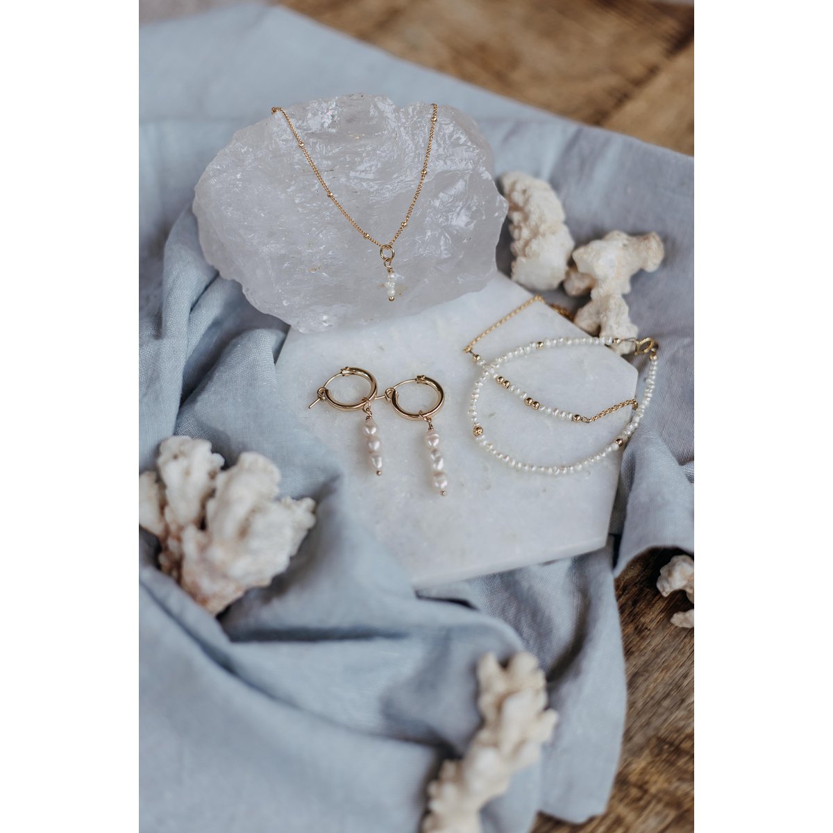 Earrings Trois pearls