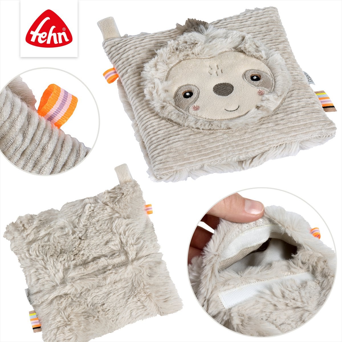 Cherry stone cushion sloth