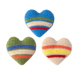 Crochet Rattle Heart Assorted 3 designs