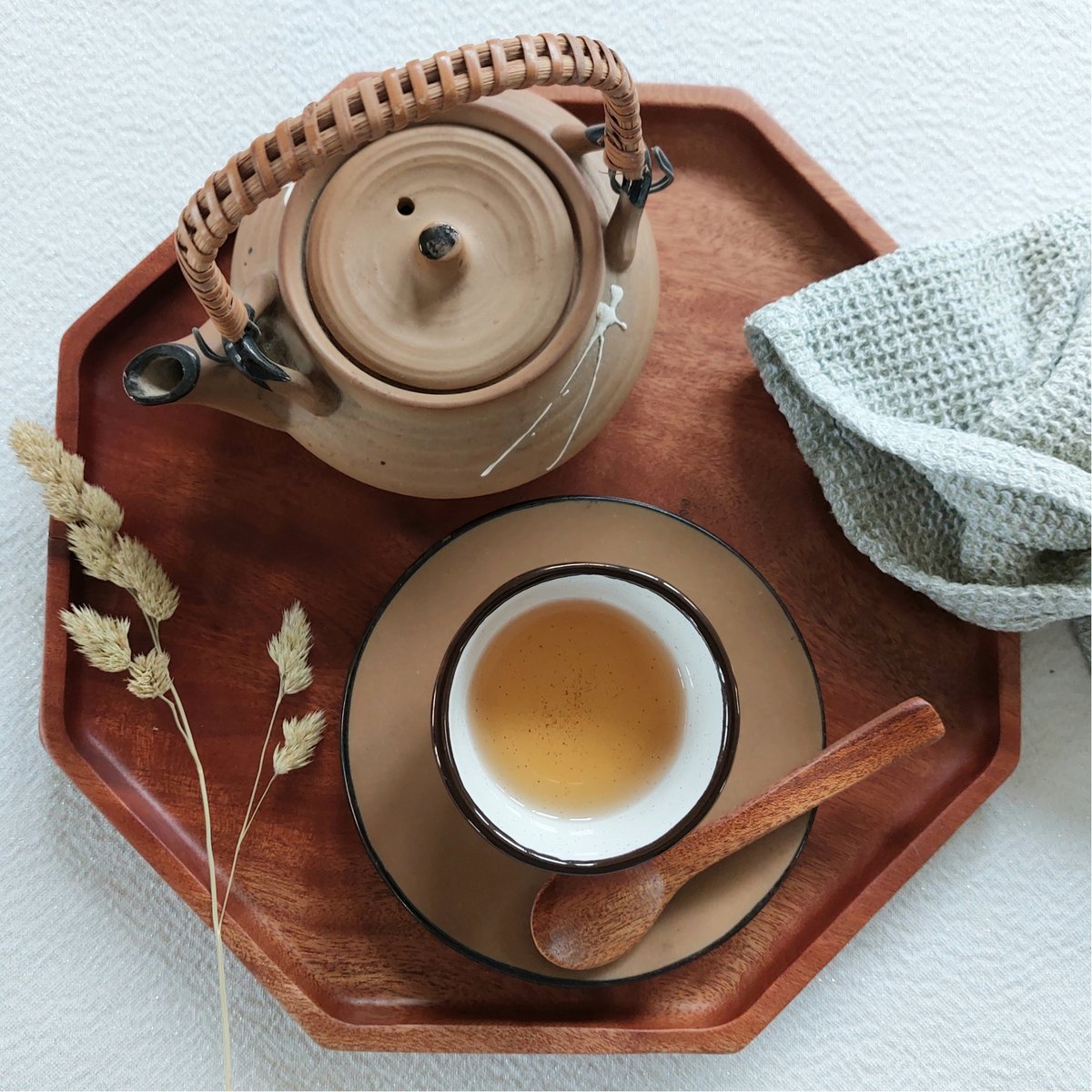 Handmade Tableware - Octagon Dessert Plate - Eco-friendly - Khaya Wood