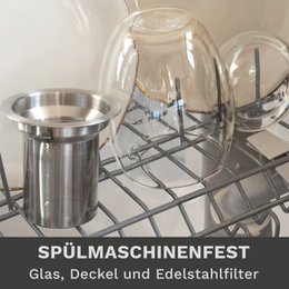 Bicchiere da tè Creano a doppia parete con filtro e coperchio 400ml