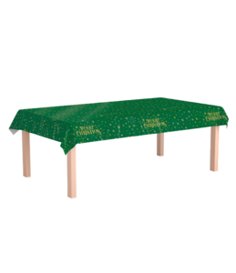 Tablecloth - Merry Christmas green