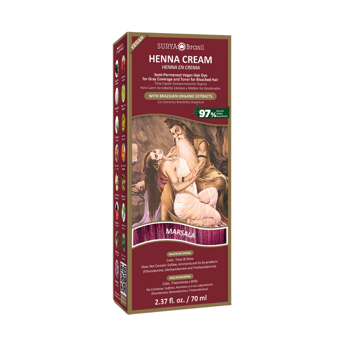 Surya Brasil Henna Hair Dye Cream Marsala 70ml