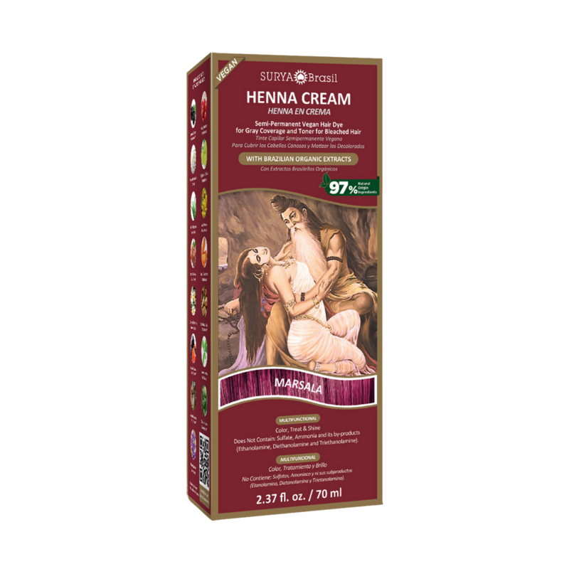 Surya Brasil Henna Hair Dye Cream Marsala 70ml