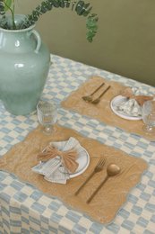 Tafelmat | Rosabelle Chintz oker schelpmatten-set van 2 van Sanctuary Living