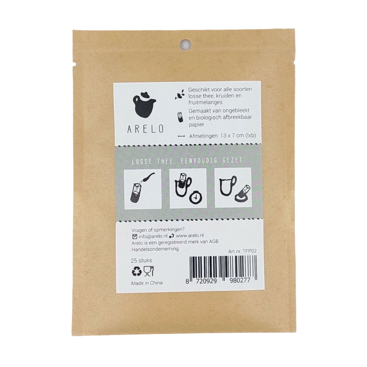 Paper tea filters - 25 pieces in a bag