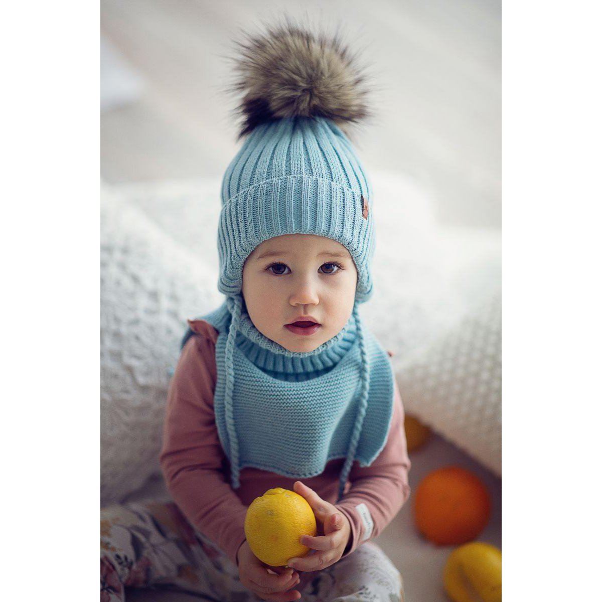 Bonnet col roulé AURELIO pour tout-petit - BEIGE