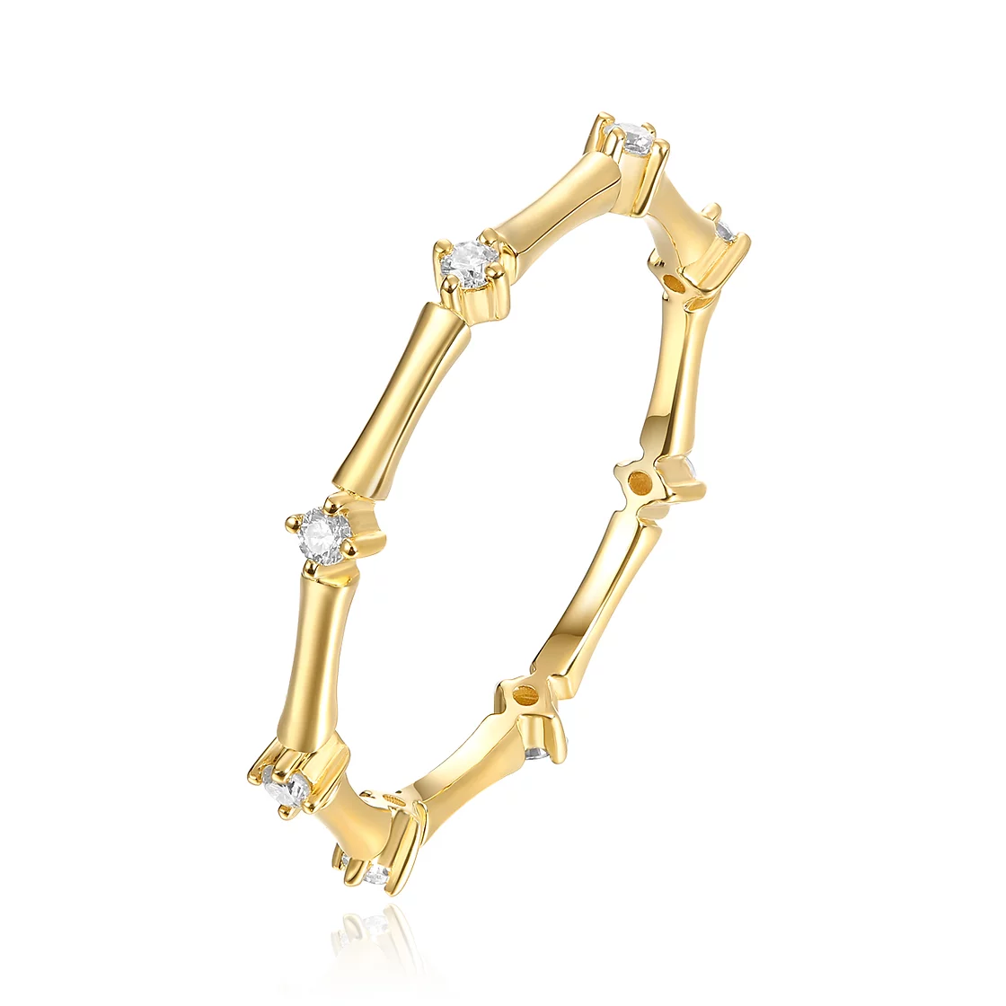 Bague bambou or 18 carats