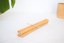 Bambus genanvendelige sugerør | 20 x 0,6 cm