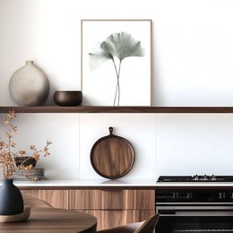 Painting Slim Frame Ginkgo Leaf 50x40