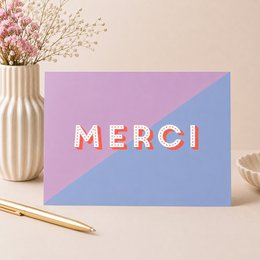 Thank you card “Merci” – modern card to say thank you