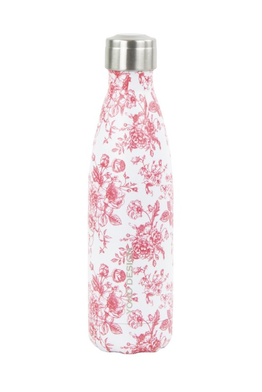 Isotherm flaske fransk kunst mønster 500 ML Pink / Rød