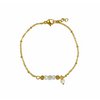 Bracelet Sunstone, Jade & Shell - Gold