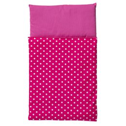 Van Dijk Toys Duvet - Pink med hvide prikker