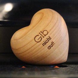 Gracias corazón de madera ¡No te rindas!