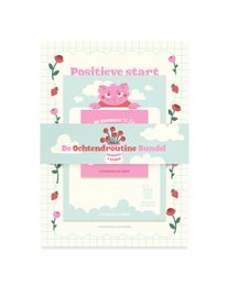 Pink floral notepads bundle, cute cat design, pastel colors, motivational text, set of three notebooks