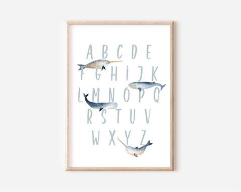 Ozean-Alphabet-Poster, nautisches Alphabet-Poster, Kinder-Alphabet-Poster, Surf-Poster, Surf-Dekor, Surf-Poster, Ozean-Poster, nautischer Kindergarten-Druck, Surf-Druck, nautischer Druck, Wellen-Druck, Kinderzimmer-Wandkunst, Kinderzimmer-Druck, Jung