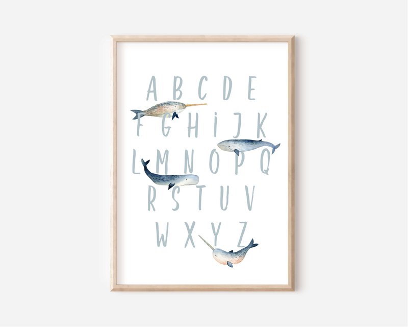 Ocean alphabet poster, nautical alphabet poster, kids alphabet poster, surf poster, surf decor, surf poster, ocean poster, nautical nursery print, surf print, nautical print, waves print, nursery wall art, nursery print, boys room, beach poster