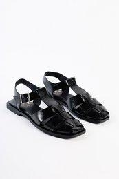 ADENA NERO - Sandali slingback da pescatore