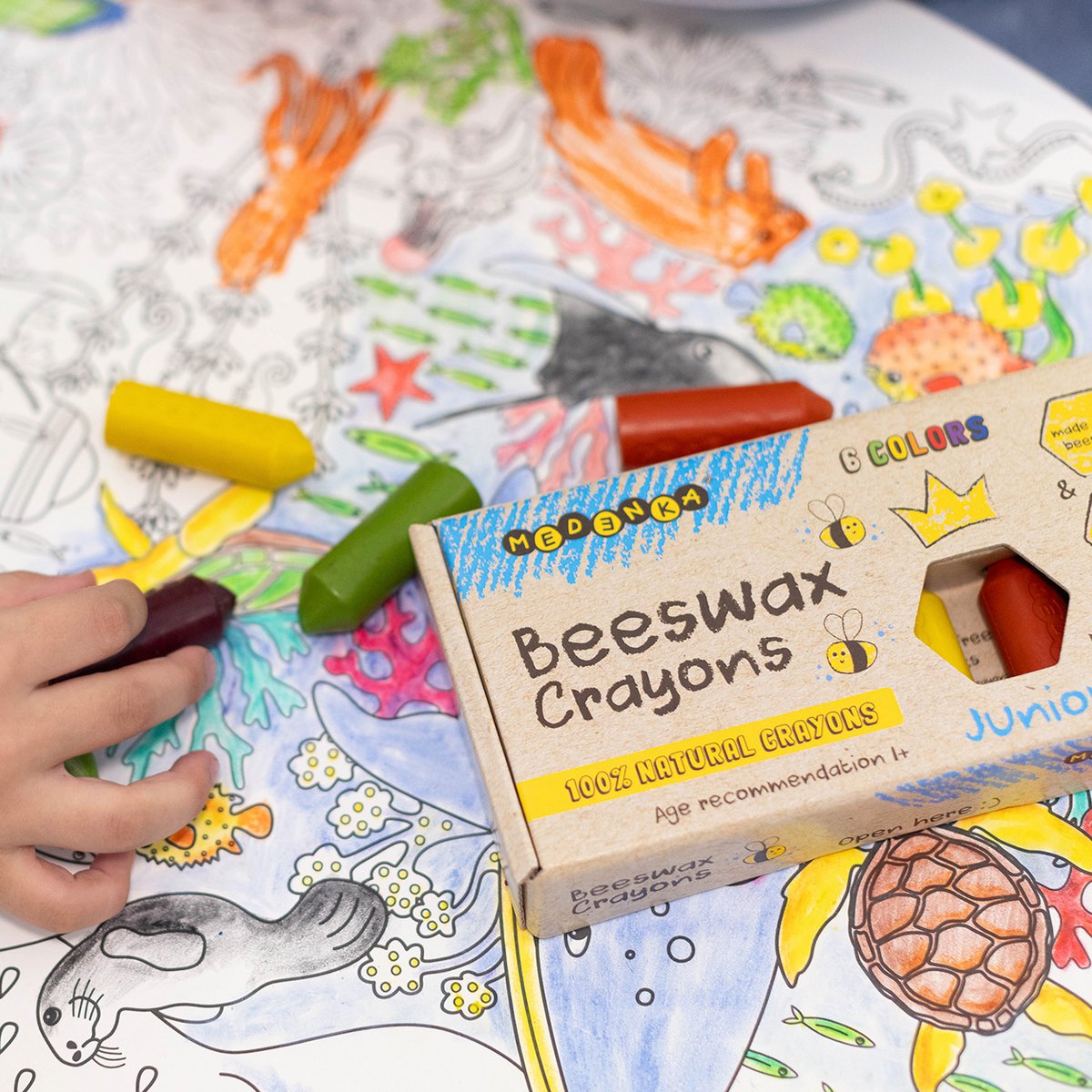 Crayones de cera de abejas Medenka Junior