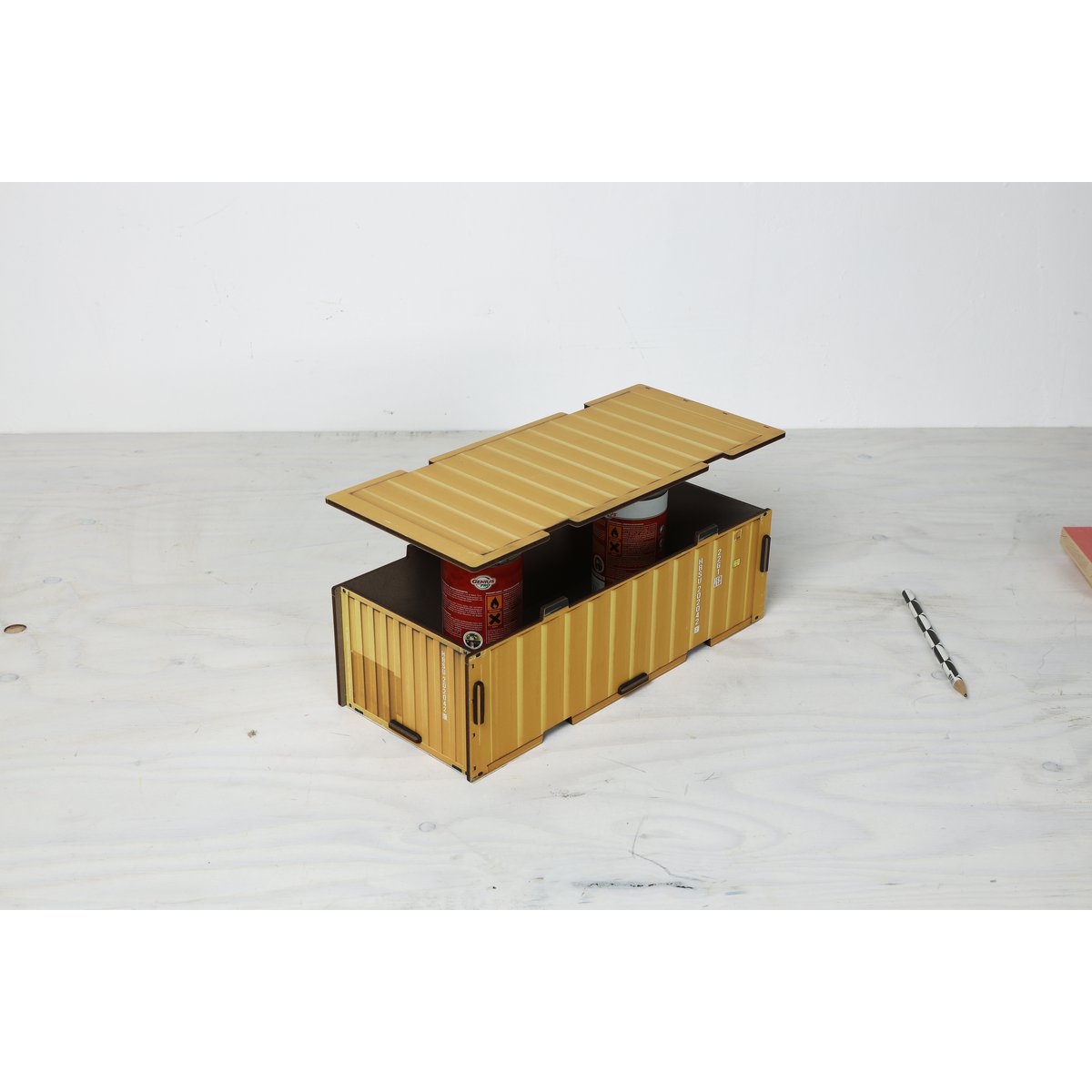 Container stacking box lid