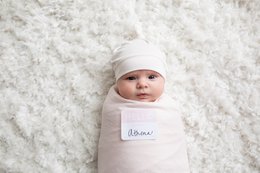 Otulacz i Czapka Lulujo Hello World - Różowy