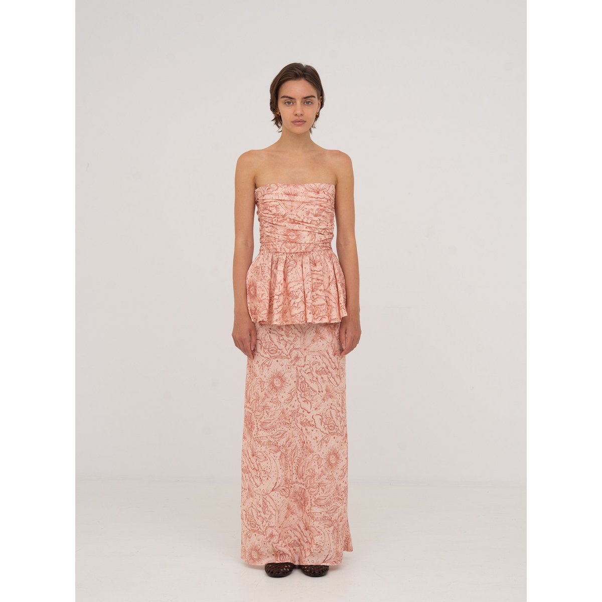Gonna Sophia Pink Solar System stampata