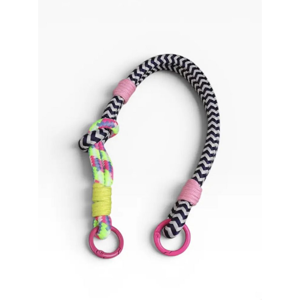Keychain - cell phone chain - black and white