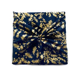 Bouts de Houx (bleu nuit) 35x35cm Mat 100% bomuld