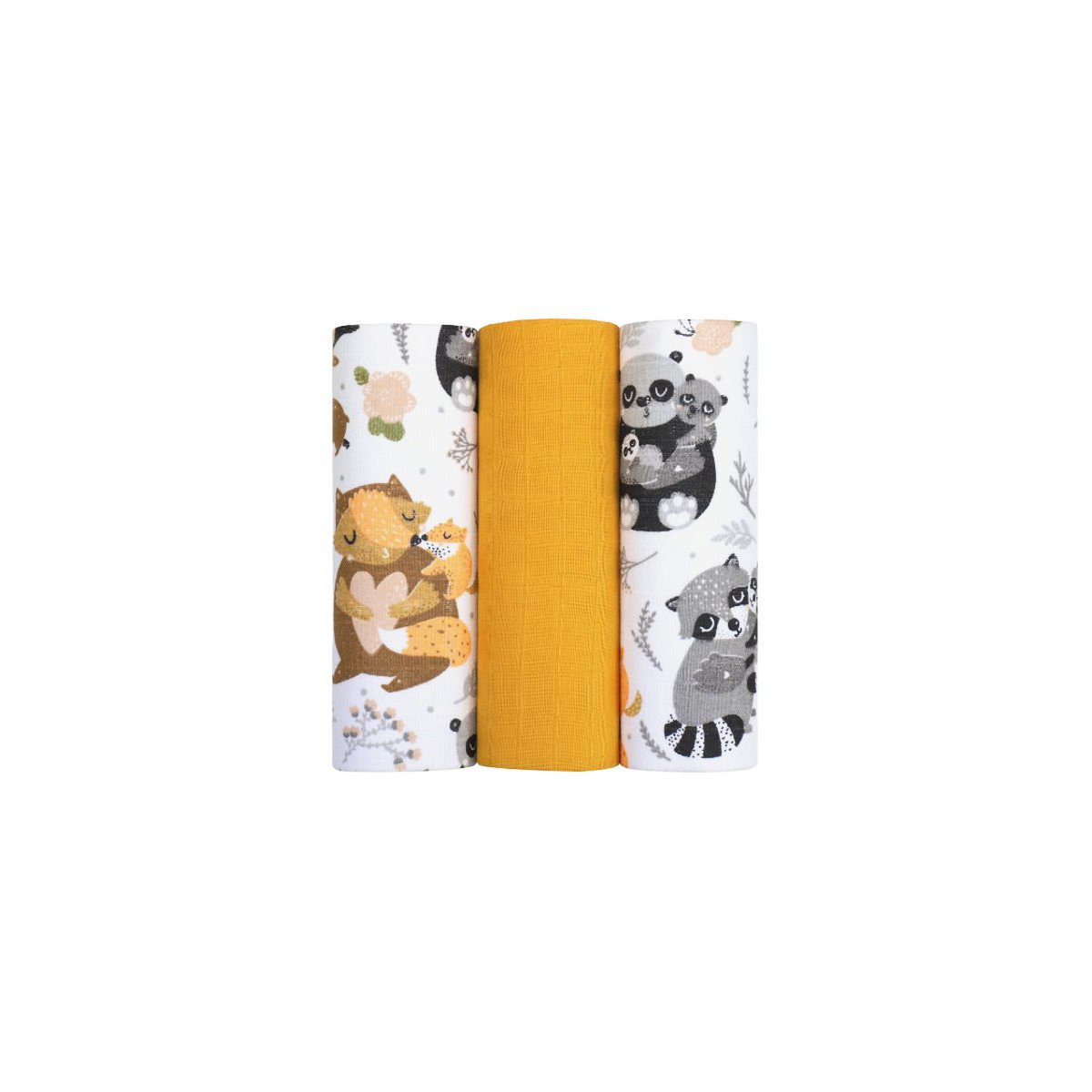 Pieluchy muślinowe LISEK - 3 szt.