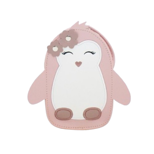 Lycchi shoulder bag - The adorable baby pinguin - pink