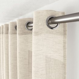 Eyelet Sheer Curtain, 140x240cm, Linen Effect, Maya Collection