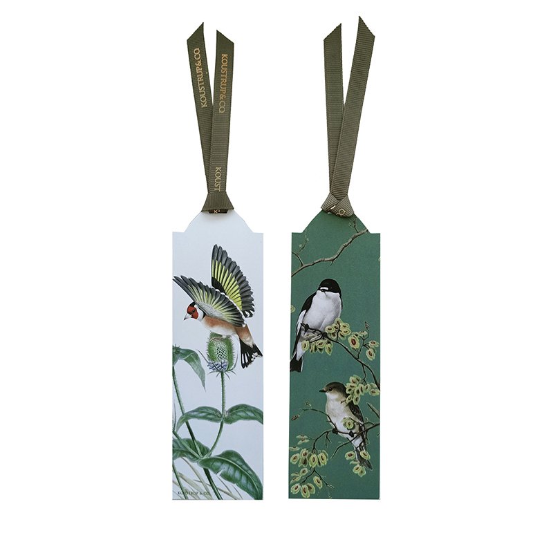 Bookmarks - 80 pieces green ribbon with display