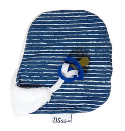 Pacifier cloth - Blue/White Stripe