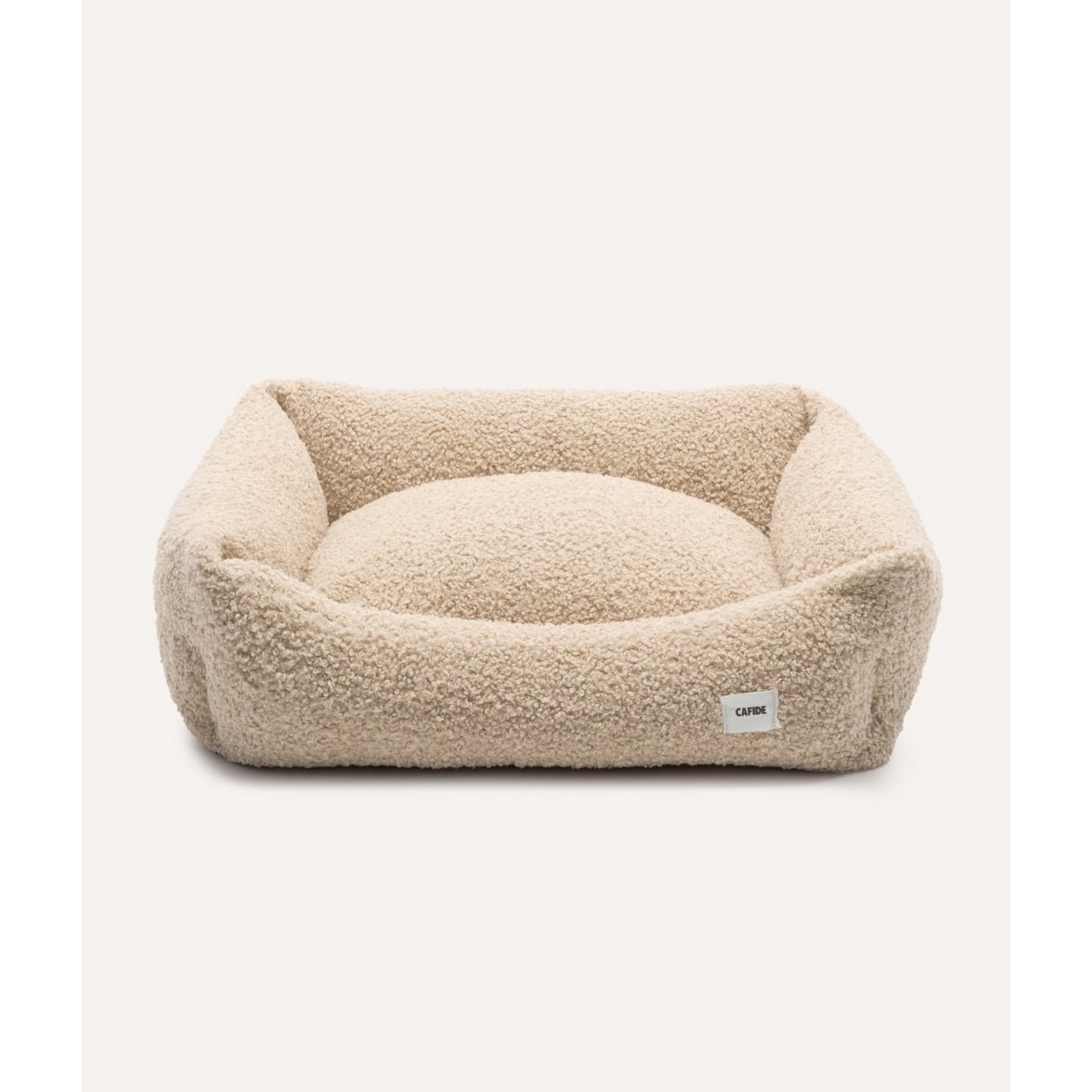 Beige Shearling Dog Bed, Snozy