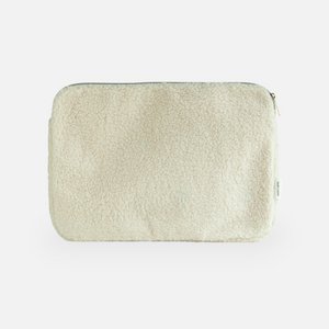 Teddy-Laptoptasche – Beige