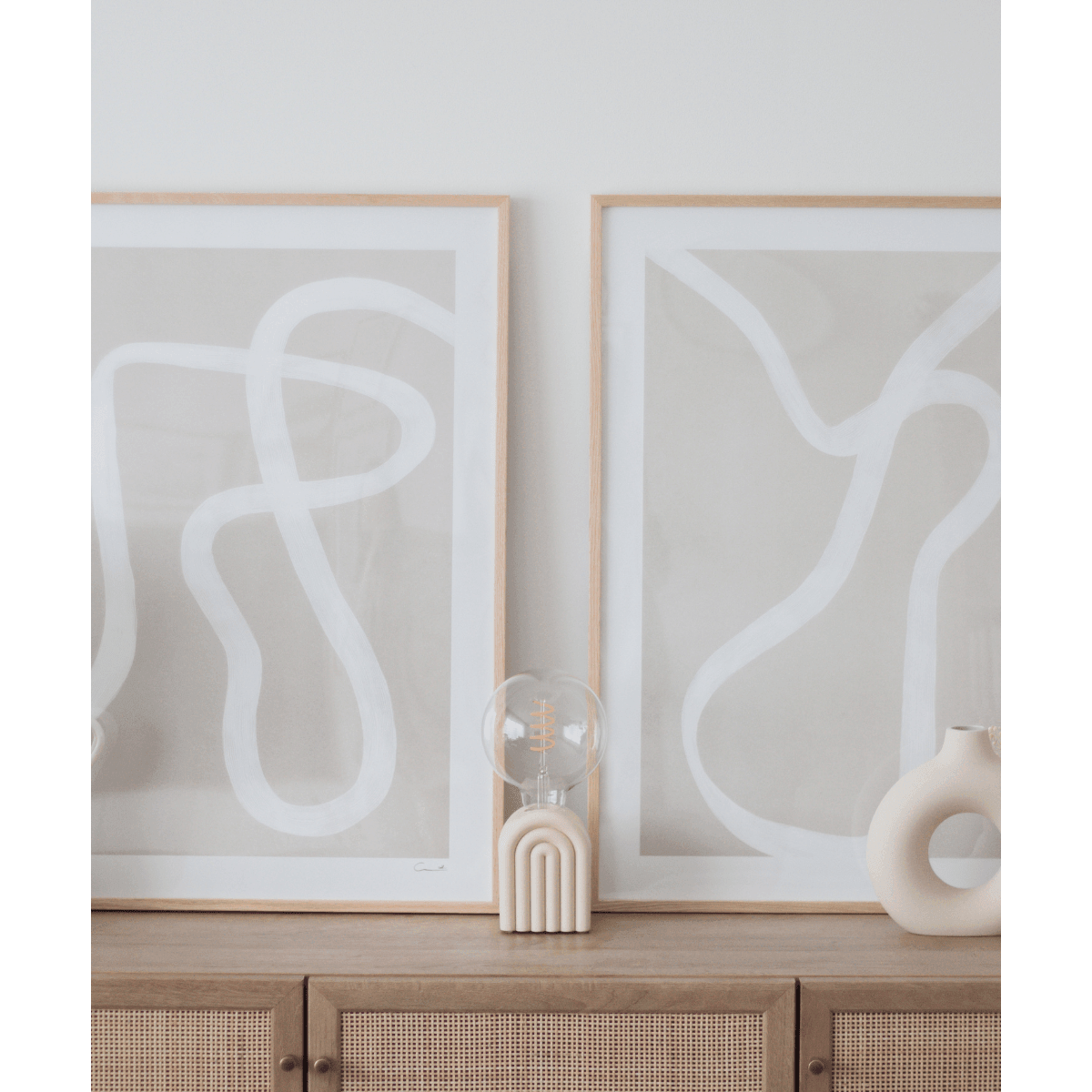 Rainbow Table Lamp Beige