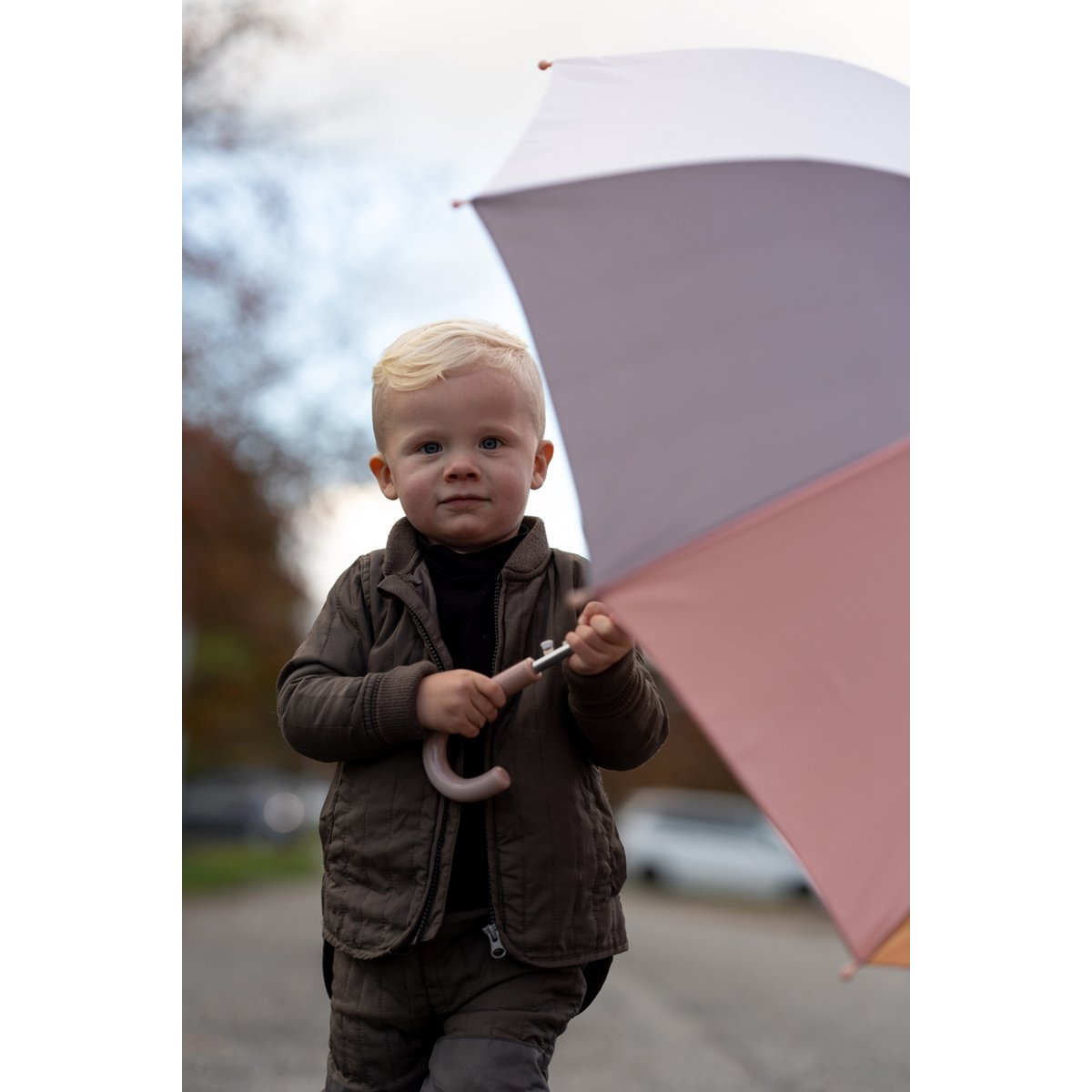 Paraplu - Strepen Blush Roze 93cm