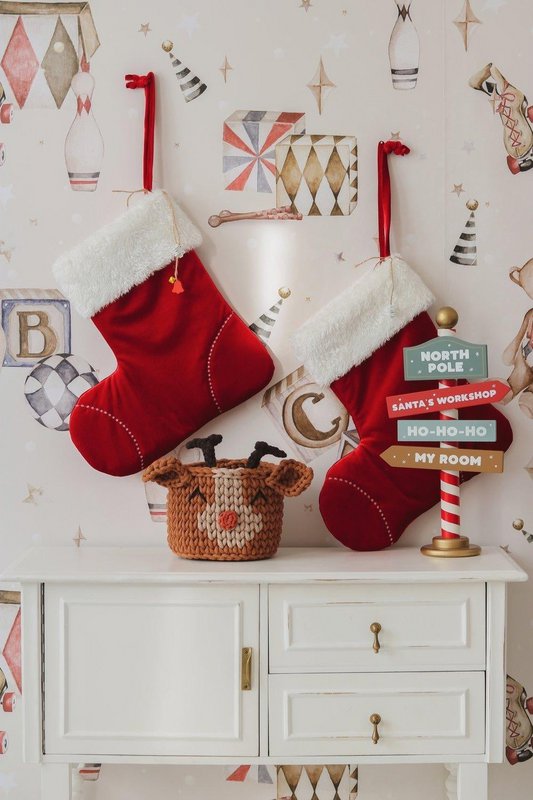 “Red Candy” Christmas Family Stocking, holidays gift